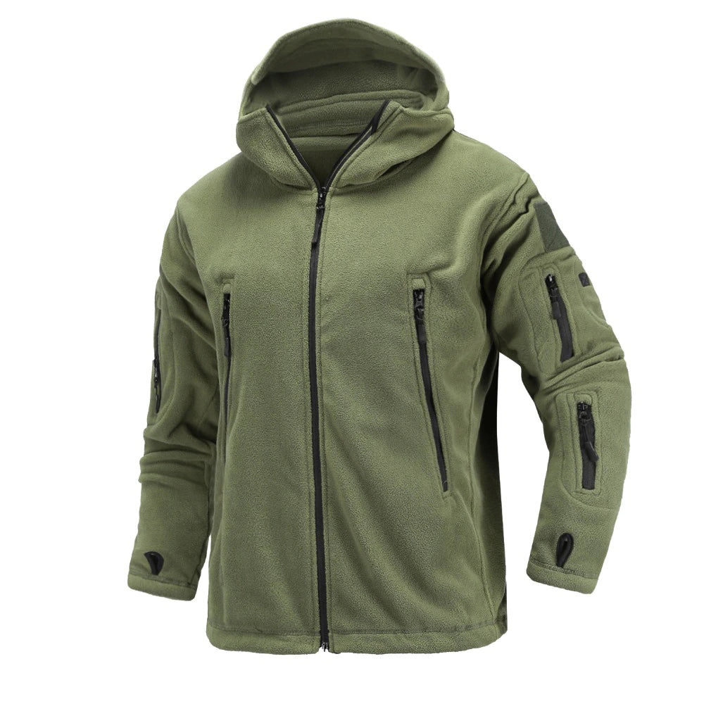 New Outdoor Fleece Softshell Jacket Military Tactical Man Polartec Thermal Polar Hooded Outerwear Coat Army Clothes